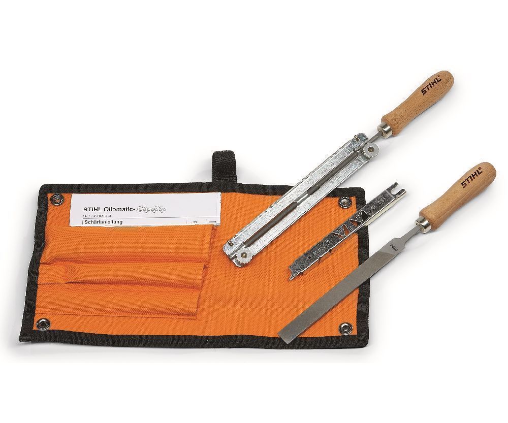 Stihl chainsaw filing kit in tool roll FR Jones and Son Ltd