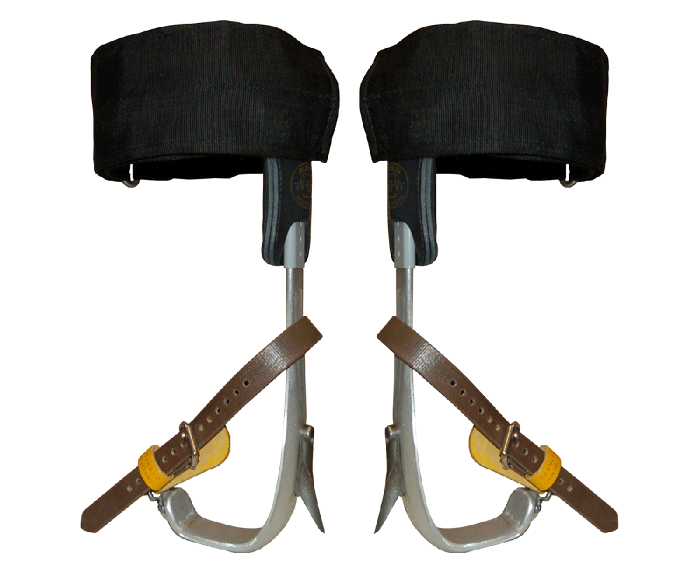 Bashlin aluminium climbing spikes (velcro pads) FR Jones and Son Ltd