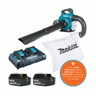Makita DUB363PT2V Twin 18V LXT Brushless battery blower & vacuum (Kit (with 2 x batteries & charger))
