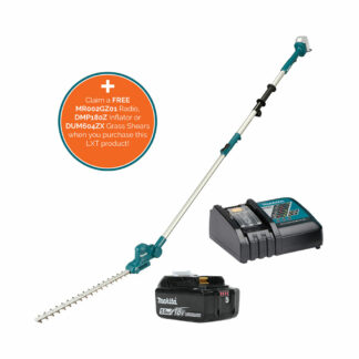 Makita DUN461WRT 18V LXT Telescopic battery pole hedge cutter (18" cut) (Kit (with battery & charger))