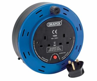 Draper 10m twin extension cable reel