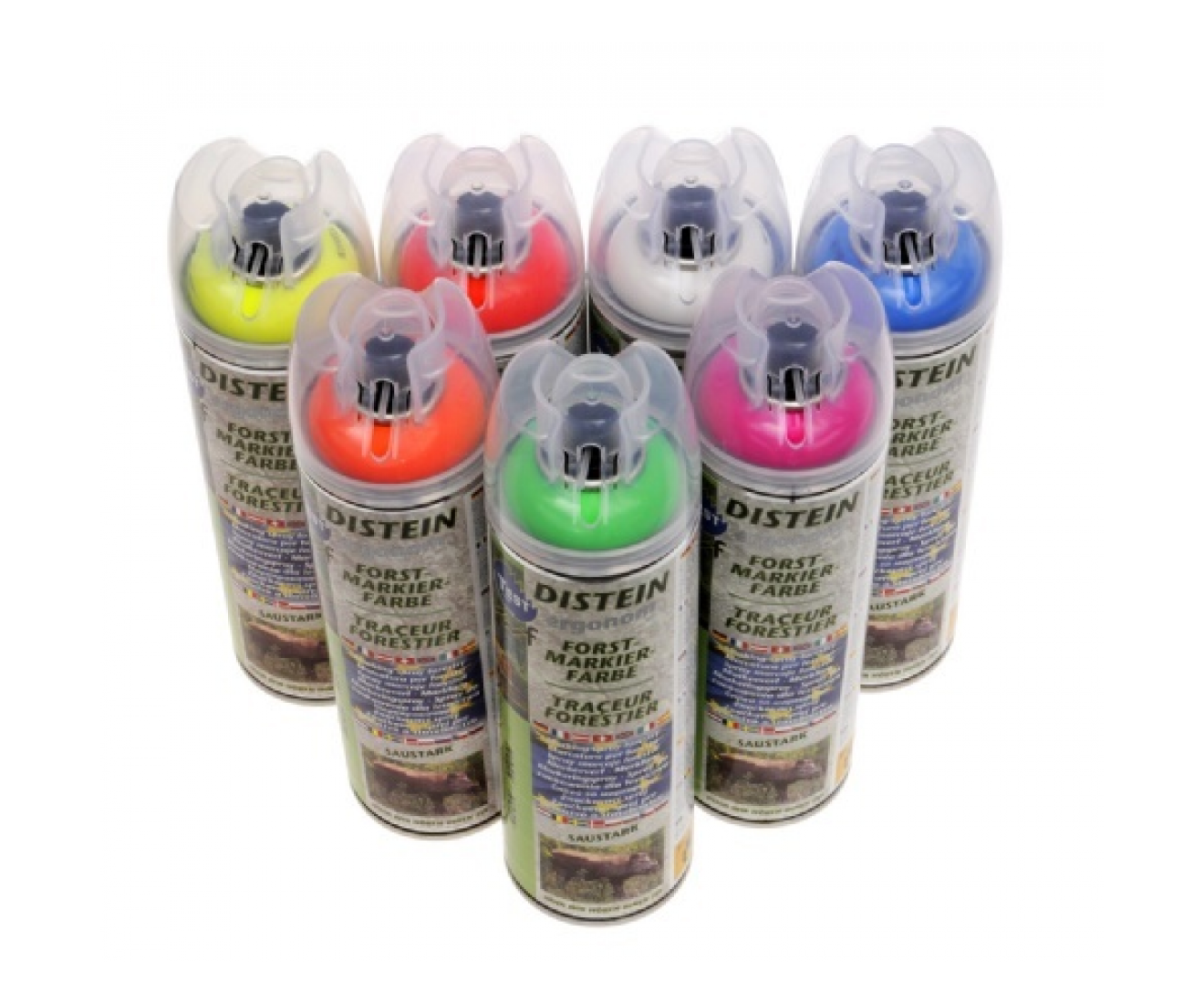 Distein neon treemarking spray paint (500ml) F.R. Jones & Son