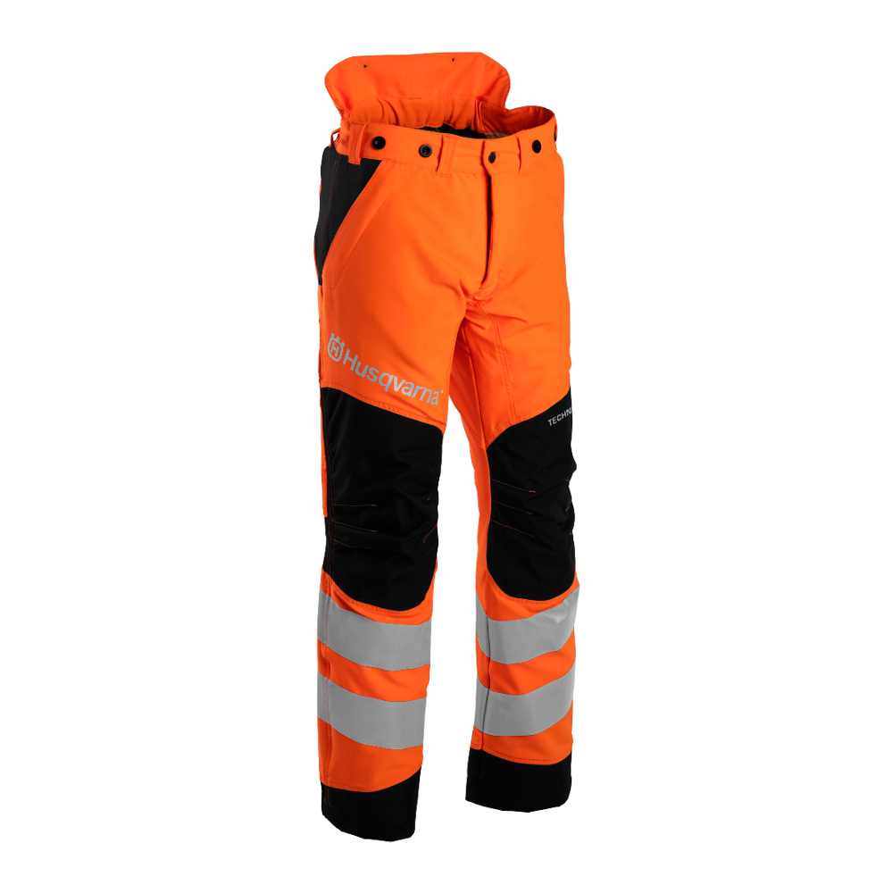 Husqvarna Technical chainsaw trousers (Type A, Class 1) (HiViz Orange) F.R. Jones & Son