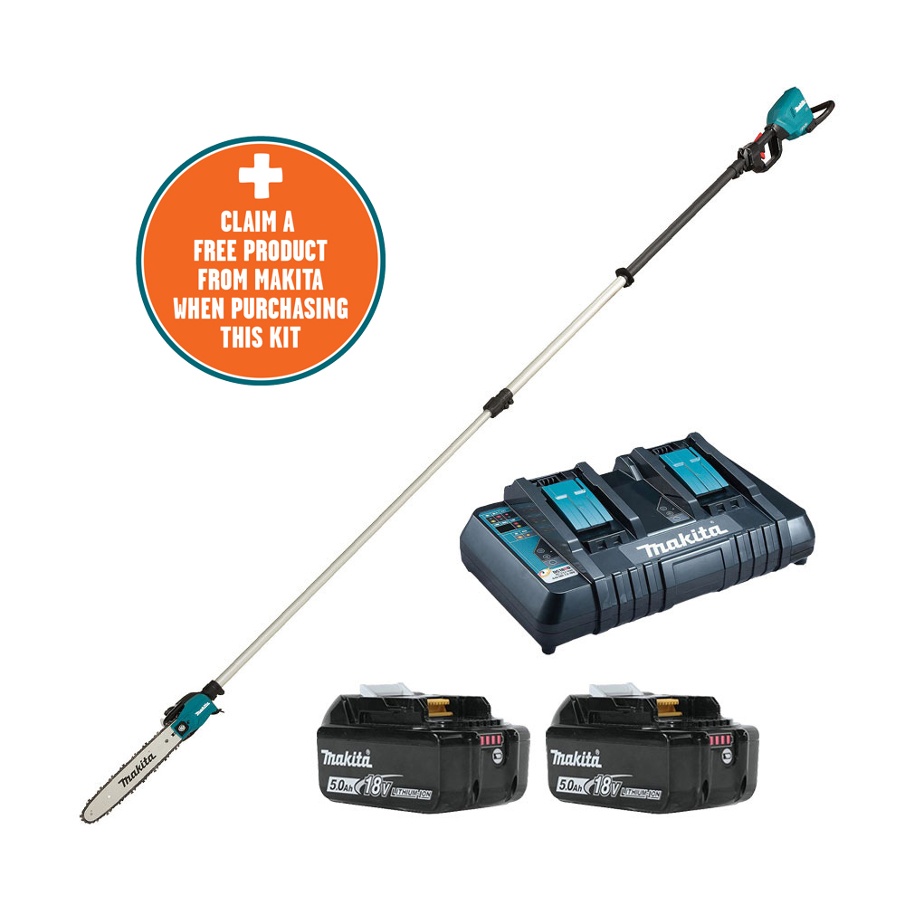 Makita DUA301PT2 Twin 18V LXT Brushless telescopic pole saw (Kit (with