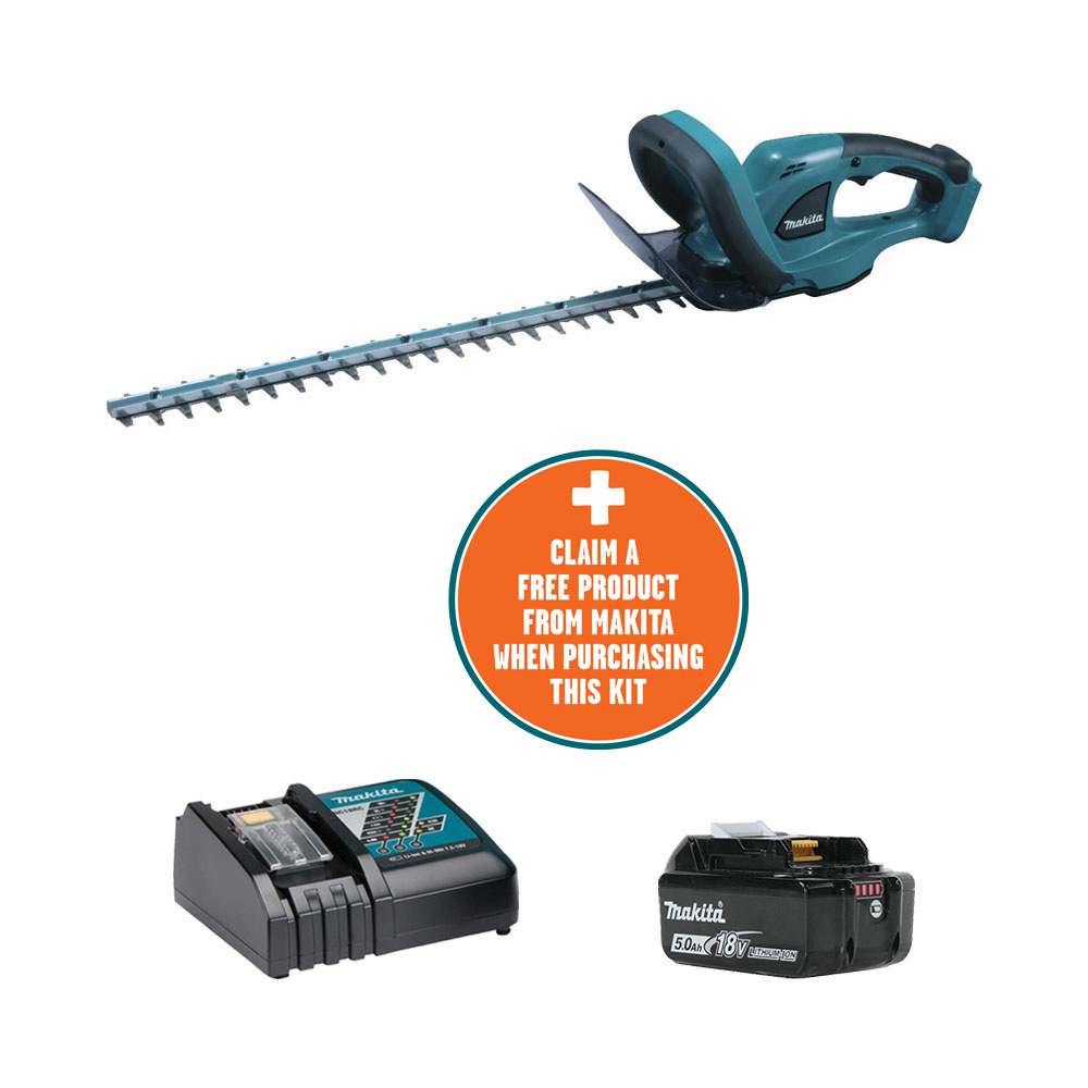 Makita DUH523RT 18V LXT battery hedge trimmer (21″ cut) (Kit (with