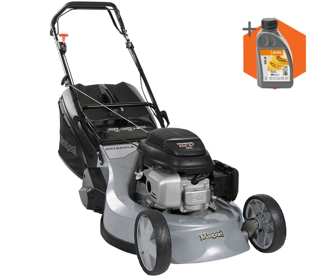 petrol mower with roller
